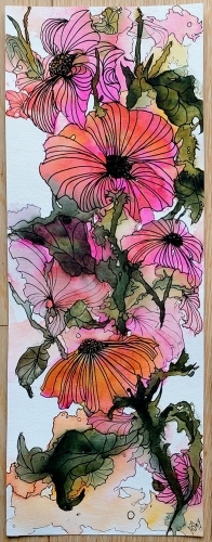 abby,aquarelle,watercolor,fleurs