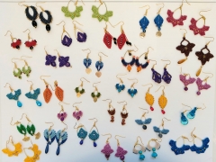 abby, boucles d'oreilles, boucles,  bijoux fantaisie, bijoux artisanal, fait main, earrings, miyuki, perles, boucles perles