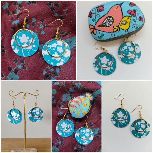 abby, boucles d'oreilles, boucles,  bijoux fantaisie, bijoux artisanal, fait main, earrings, miyuki, perles, boucles perles