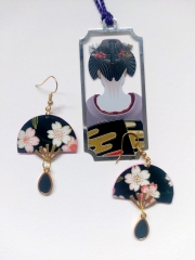 boucles d'oreilles,boucles,earrings,papier,washi,papier japonais
