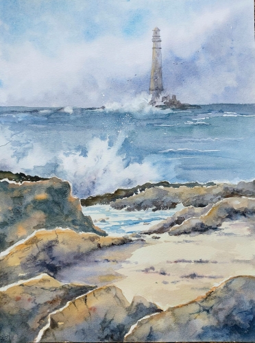 abby,aquarelle,watercolor,paysage,landscape,arbres,rivière